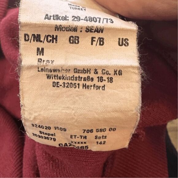 Brax Men's Feel Good Sean Campus Rib Quarter Zip Sweater Red Size Medium - Picture 5 of 7